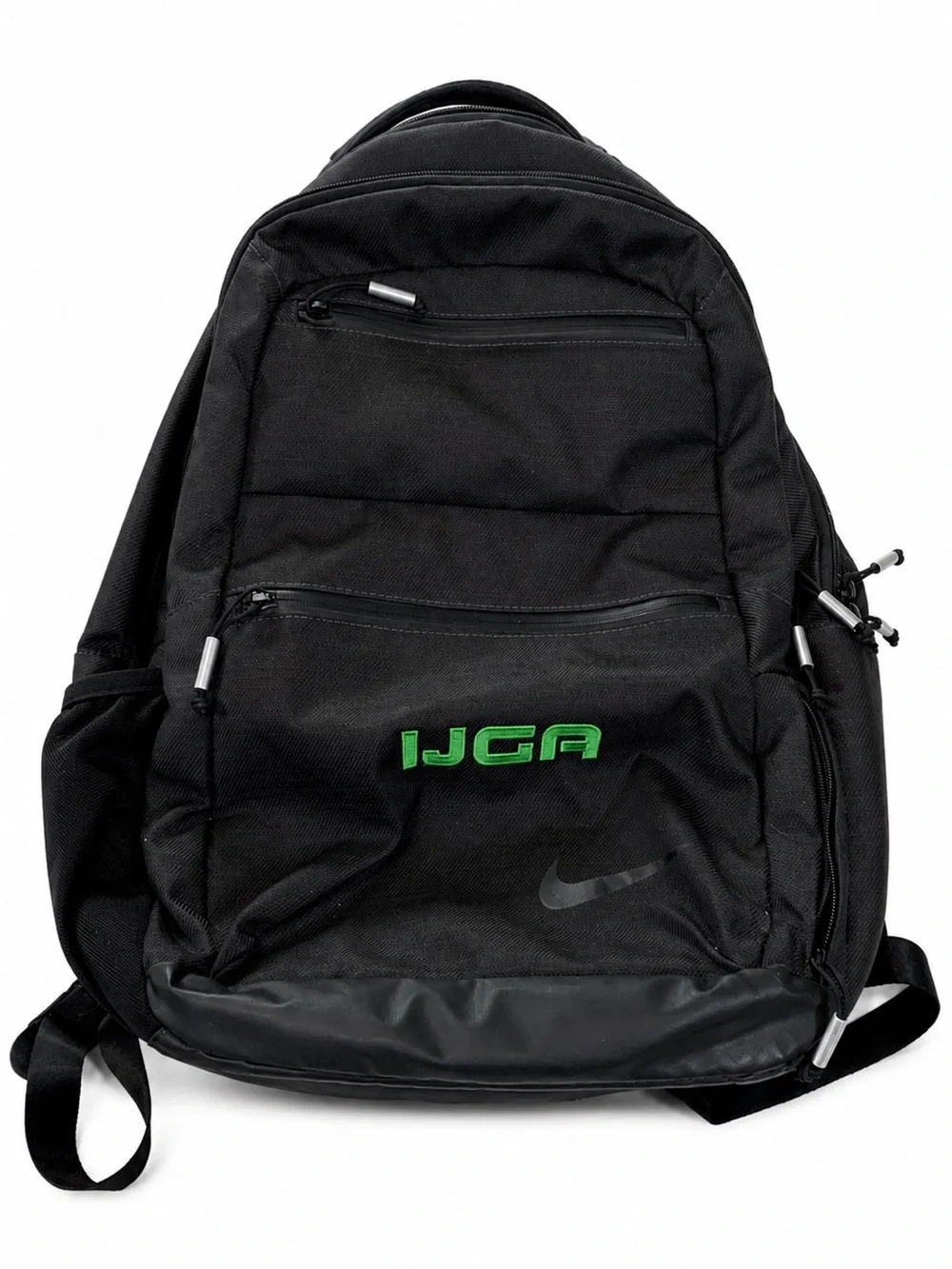 Nike IJGA Golf Backpack Black Green Logo Large Multi Pocket Laptop Bag